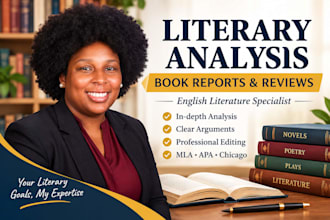 write or edit literary analysis book reports