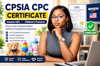 provide cpsia CPC certification for amazon USA children products compliance