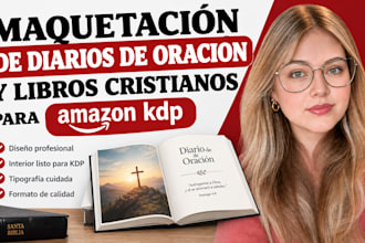 maquetación de diarios de oración y libros cristianos para amazon KDP