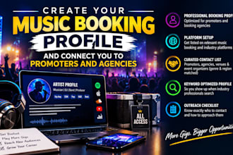 create your music booking profile and connect you to promoters and agencies