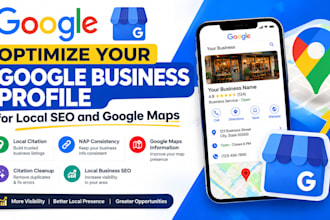 optimize and create your gbp for local SEO and google maps