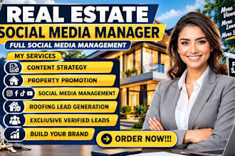 be your social media marketing manager for real estate, realtor and hospitality