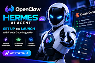 set up or launch your openclaw hermes ai agent jev with claude code integration