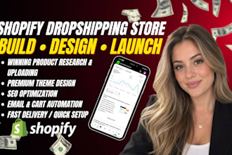 build a shopify dropshipping store with product setup plus supplier integrations