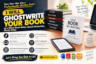 ghostwrite your book as a ghost book writer, ebook ghostwriter, ebook writer