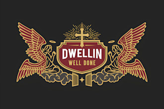 design vintage emblem, crest and custom streetwear t shirt artwork