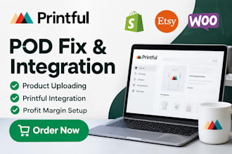 fix digital product pod uploading issue printful integration profit margin setup