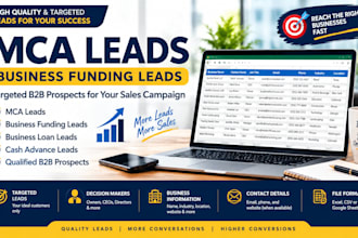 generate targeted mca leads business funding and qualified b2b prospects