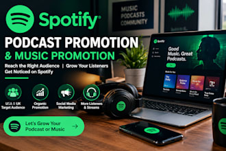 podcast promotion spotify podcast music promotion