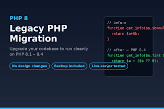 migrate your legacy PHP code to PHP 8
