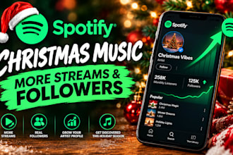 promote christmas music for spotify streams and followers