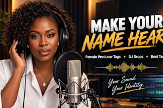 create sexy female dj drops dj name tags hype drops and radio tags