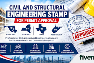 civil and structural engineering stamp maryland new york texas west virginia