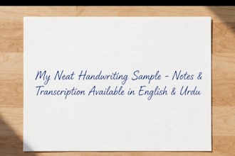 convert typed text to neat and clean handwritten note in urdu, english