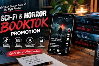promote your sci fi or horror novel to booktok readers with genre marketing