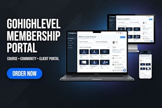 build a gohighlevel membership portal, ghl course and client portal