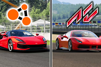 develop beamng drive and assetto corsa custom mods, liveries and assetto track