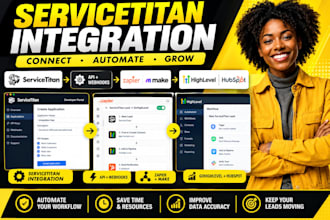 integrate servicetitan with gohighlevel hubspot zapier make API workflows