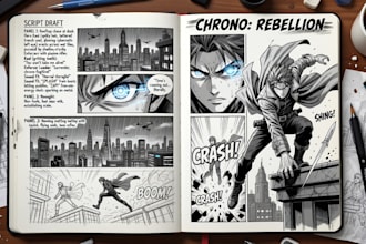 write your comic, manga or webtoon book script