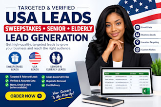 provide sweep leads , usa lead ,leads senor elderly leads