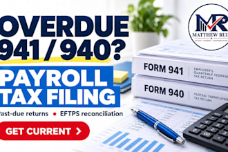 file your delinquent USA payroll tax 941, 940 forms and resolve irs penalties