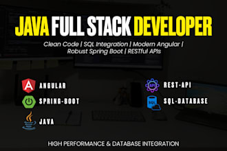 develop a java spring boot and angular for your app