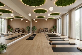 design the interior and exterior of your pilates, gym, yoga, or dance studio