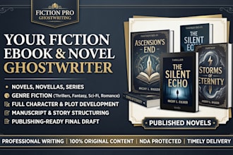 ghostwrite your fiction ebook or novel