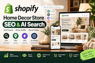 optimize shopify home decor SEO GEO aeo for ai visibility