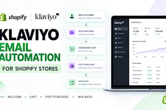 create klaviyo welcome and post purchase email flows for shopify