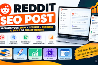 do reddit seo post to promote book startup business ai tool brand websitesaas