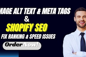 setup shopify seo optimization and fix image alt text meta tags