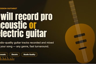 record pro acoustic or electric guitar for your song