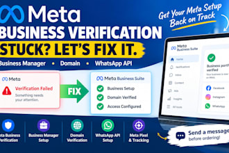 do meta business verification business manager setup and fix domain verify issue