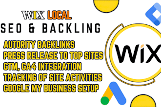 be your wix expert for wix backlink building and local seo google ranking