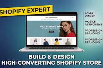 design branded shopify store or shopify website