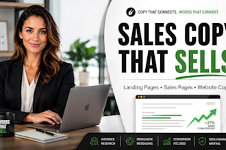 write sales copy for a sales page, sales funnel, landing page, sales copywriting