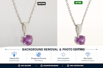 professionally retouch and edit jewelry product photos