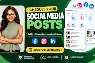 schedule social media posts using buffer hootsuite metricool later