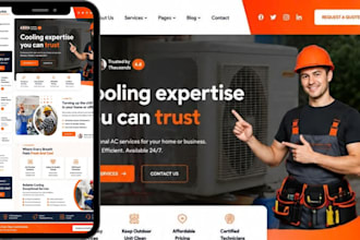 design hvac installation website  hvac contractor website and generate hvac lead