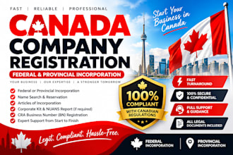 incorporate and register your canada federal or provincial company