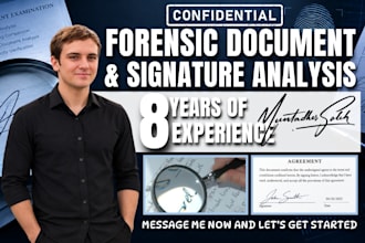 be your forensic document examiner for signature verification, forgery detection