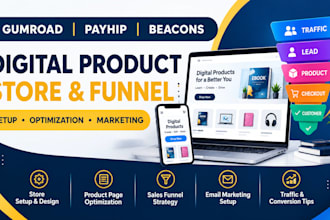 boost gumroad, payhip, beacon ai store and marketing funnel
