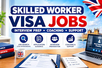 find skilled worker visa sponsorship jobs, provide real world interview coaching
