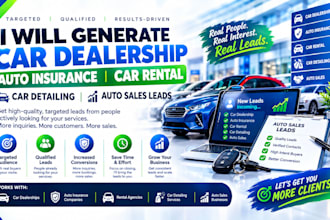 generate car dealership auto insurance car rental car detailing auto sales leads