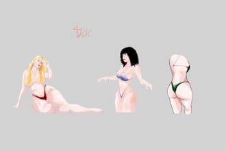 eu vou desenhar personagens femininas
