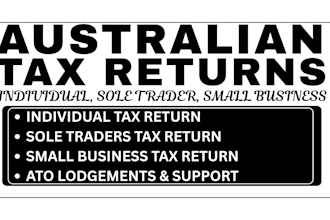 prepare and lodge australia individual, sole trader, small business tax return