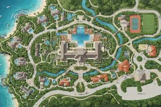 design resort map facility map and wayfinding