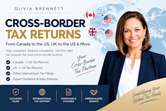 prepare cross border tax return of US and canada file canada corporate tax t1 t2