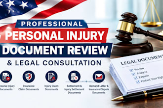 review personal injury legal documents insurance claims and settlements document